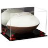 Football Display Case, Durable Clear Display Case with Mirror & Black Base, Case for Full Size Footballs, Sports Memorabilia, Collectibles, Keepsakes, (A004-RR) view 1