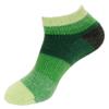 BambooMN 1 Pair Women's Chenille Fuzzy Color Block Ankle Home Socks, Forest Green, S/M view 1
