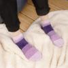 BambooMN 1 Pair Women's Chenille Fuzzy Color Block Ankle Home Socks, Forest Green, S/M view 4