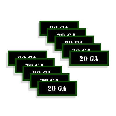 Speed Demon Hot Rod Shop Ammo Can Labels 20 GA Ammunition Decals for 20 Gauge Shotgun Shell Ammo - 10 Pack Adhesive Vinyl 3"x1.15"