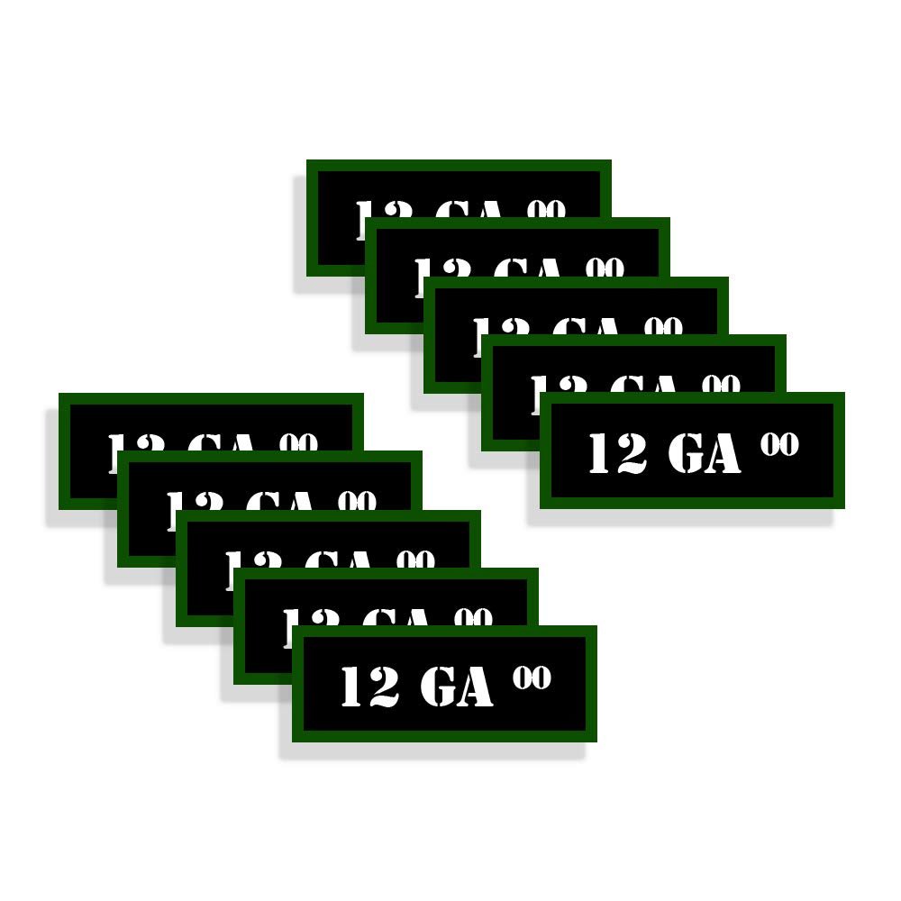 Speed Demon Hot Rod Shop Ammo Can Labels 12 GA 00 Ammunition Decals for 12 Gauge 00 Ammo - 10 Pack Adhesive Vinyl 3"x1.15"