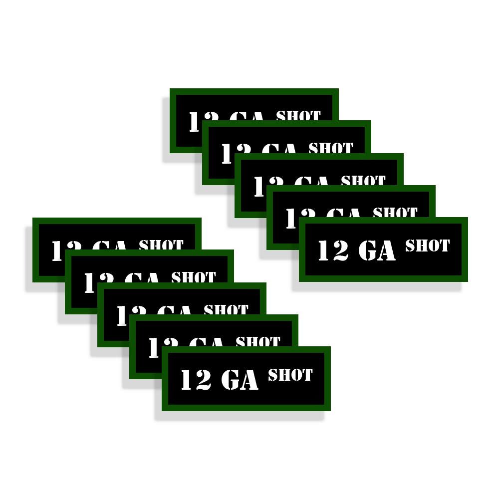 Speed Demon Hot Rod Shop Ammo Can Labels 12 GA Shot Ammunition Decals for 12 Gauge Shot Ammo - 10 Pack Adhesive Vinyl 3"x1.15"