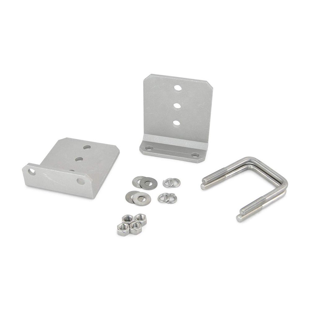 (2) 6" Aluminum L-Type Boat Trailer Bunk Bracket Kit with Stainless Steel Mounting Hardware for 3x3 Boat Trailer Crossmembers