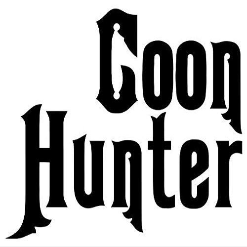 Coon Hunter Raccoon Sportsman - Sticker Graphic - Auto, Wall, Laptop, Cell, Truck Sticker for Windows, Cars, Trucks