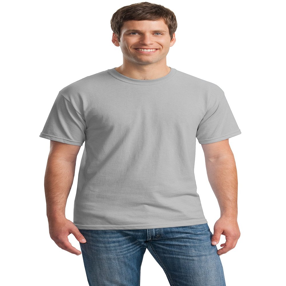Gildan 100% Cotton T-Shirt, Ice Gray, Medium