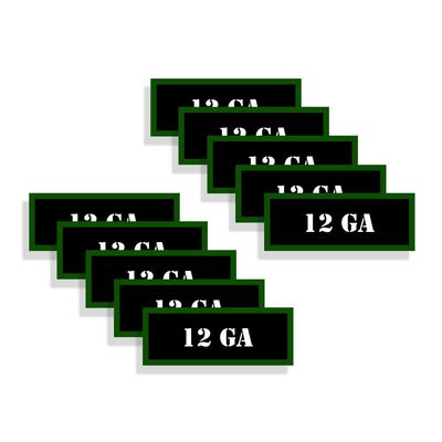 Speed Demon Hot Rod Shop Ammo Can Labels 12 GA Ammunition Decals for 12 Gauge Shell Ammo - 10 Pack Adhesive Vinyl 3"x1.15"