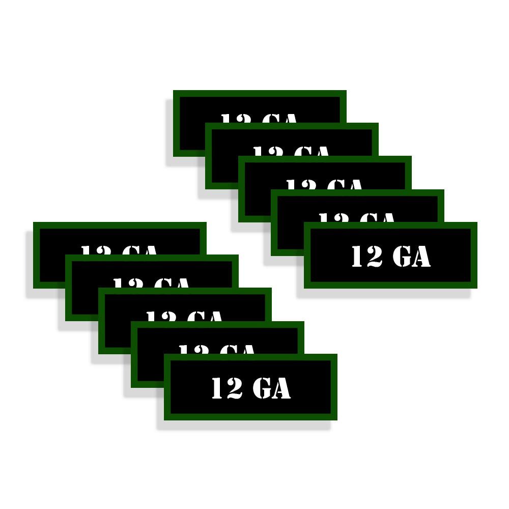 Speed Demon Hot Rod Shop Ammo Can Labels 12 GA Ammunition Decals for 12 Gauge Shell Ammo - 10 Pack Adhesive Vinyl 3"x1.15"