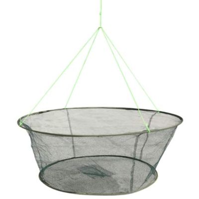 LikeFish Foldable Fishing Net Hand Casting Cage Crab Net for Minnows, Crab, Lobsters, Fishes (Big-Dia 39.4"/31.5")
