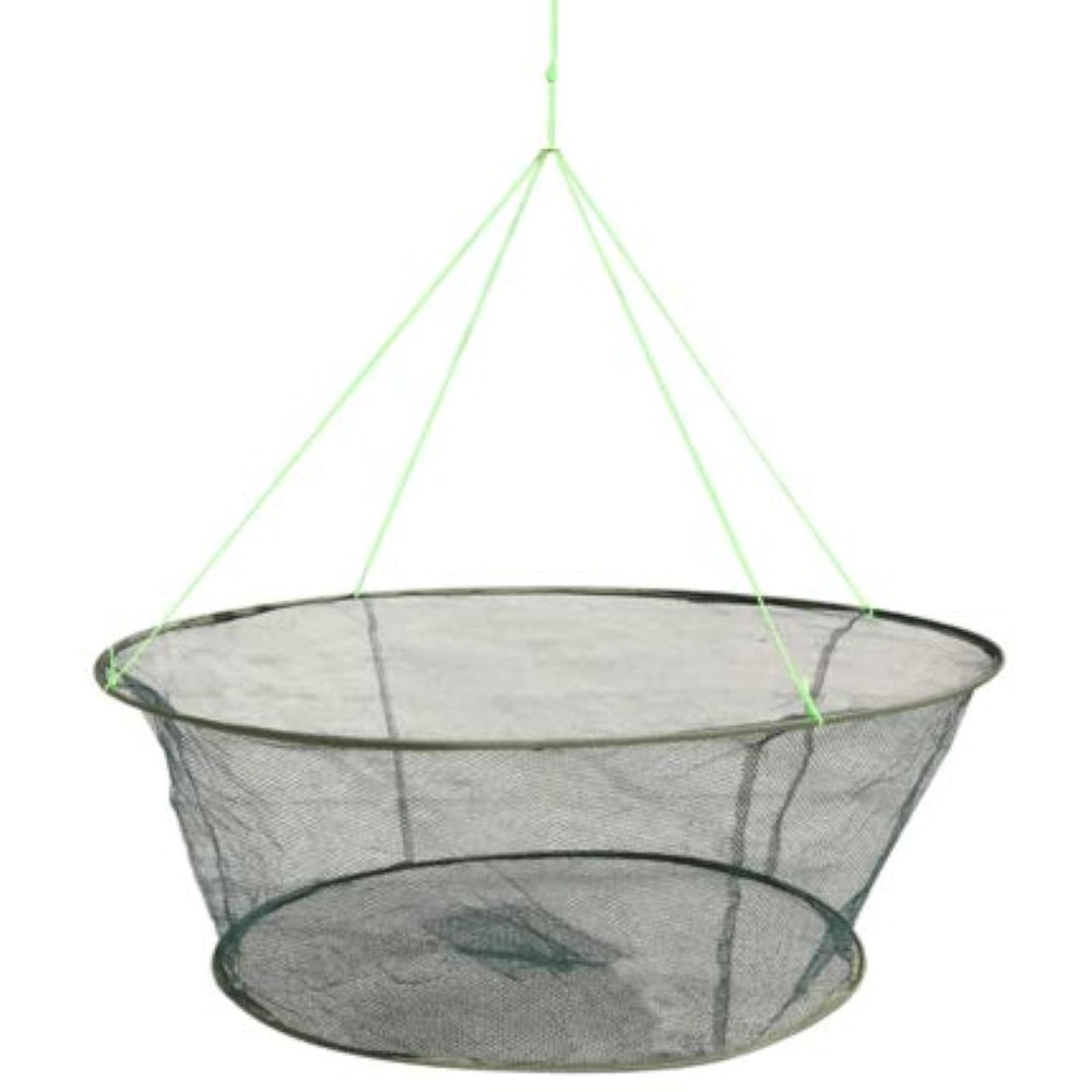 LikeFish Foldable Fishing Net Hand Casting Cage Crab Net for Minnows, Crab, Lobsters, Fishes (Big-Dia 39.4"/31.5")