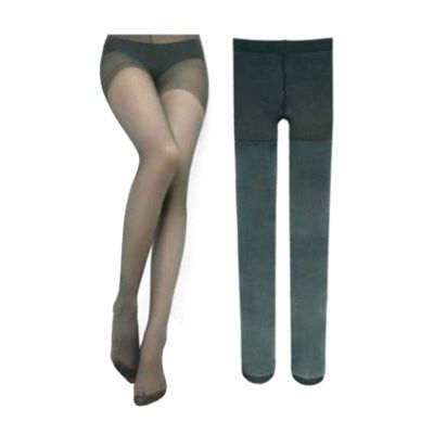 Baost Women Semi Opaque Sexy Sheer Velvet Tights Stockings Control Top Long Compression Mesh Pantyhose Stocking Full Closed Reinforced Toe Leggings for Daily Party Dark Green