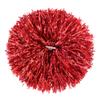Suoirblss 2PCS Cheerleading Plastic Ring Pom Poms Sports Party Accessories for Football Basketball Cheers (Red, Large) view 1
