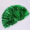 Suoirblss 2PCS Cheerleading Plastic Ring Pom Poms Sports Party Accessories for Football Basketball Cheers (Green, Large) view 2