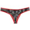 Jaxu 6-Pack Men's Striped Mesh Bikini Briefs Male Bordered Bikini Underwear Jailhouse Thong Boxer Brief Nightwear M view 3