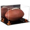 Football Display Case, Durable Clear Display Case with Mirror & Black Base , Wall Mounted Case for Full Size Footballs, Sports Memorabilia, Collectibles, Keepsakes, (A004-OR) view 1