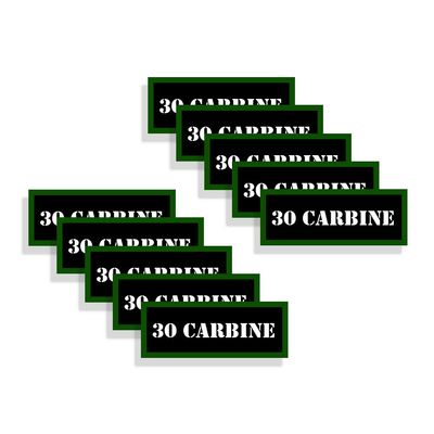 Speed Demon Hot Rod Shop Ammo Can Labels 30 Carbine Ammunition Decals for 30 Carbine Ammo - 10 Pack Adhesive Vinyl 3"x1.15"