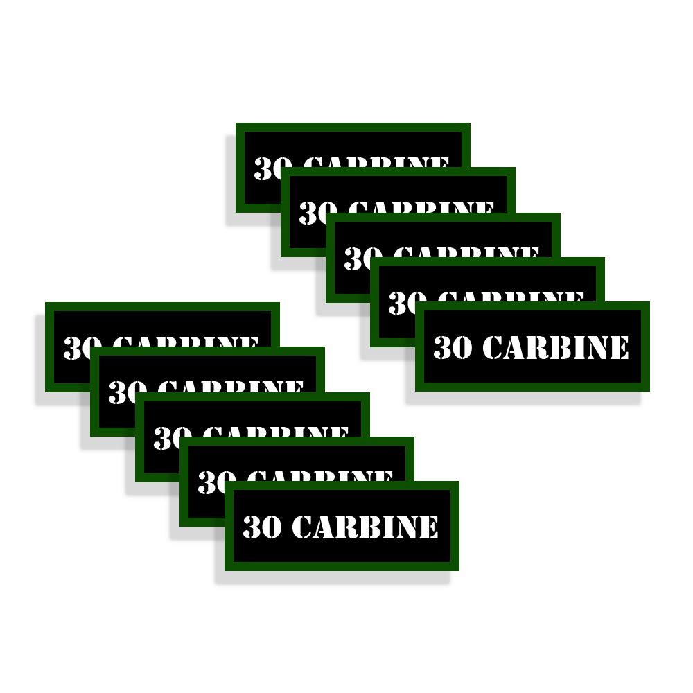 Speed Demon Hot Rod Shop Ammo Can Labels 30 Carbine Ammunition Decals for 30 Carbine Ammo - 10 Pack Adhesive Vinyl 3"x1.15"