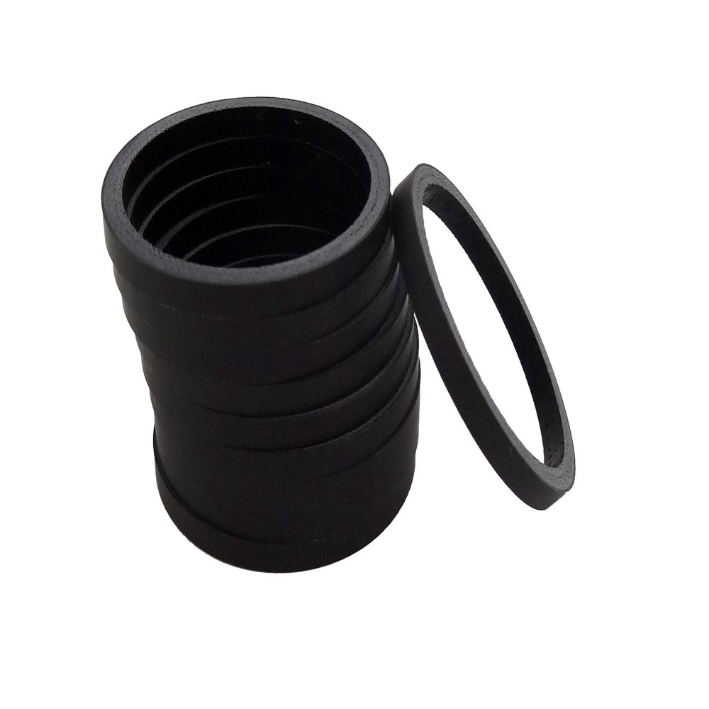 Deda Elementi Unisex's Carbon Headset Spacer, Black, 3mm (Pack of 10)