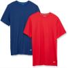 Amazon Essentials Men's Performance Tech Workout T-Shirts, Pack of 2, Navy/Red, Medium view 1