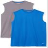 Amazon Essentials Men's 2-Pack Performance Tech Muscle Tank, Medium Grey/Royal Blue, Small view 1
