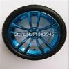 ShineBear 65/80/130 mm Plastic Silver/red/Blue Wheels + Lengthen Copper/Iron Coupling Hex - (Color: 65mm Blue Metal) view 1