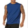 Amazon Essentials Men's Active Performance Tech Muscle Sleeveless Tank Top Workout Shirt, Pack of 2, Navy/White, Small view 2