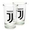 Juventus FC Crest Shot Glass Set (Pack of 2) (One Size) (Clear/Black) view 2