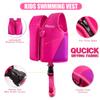 Swim Vest for Toddler Girls - Genwiss Baby Large Swim Vest for Age 5-7 Years Infant Fit 38-55 lbs, Size Large, Pink view 2