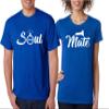 ALLNTRENDS Couple T Shirt Checkmate Soul Mate Lovers Matching Valentine's Tees (Womens 3XL Mens S, Royal Blue) view 1
