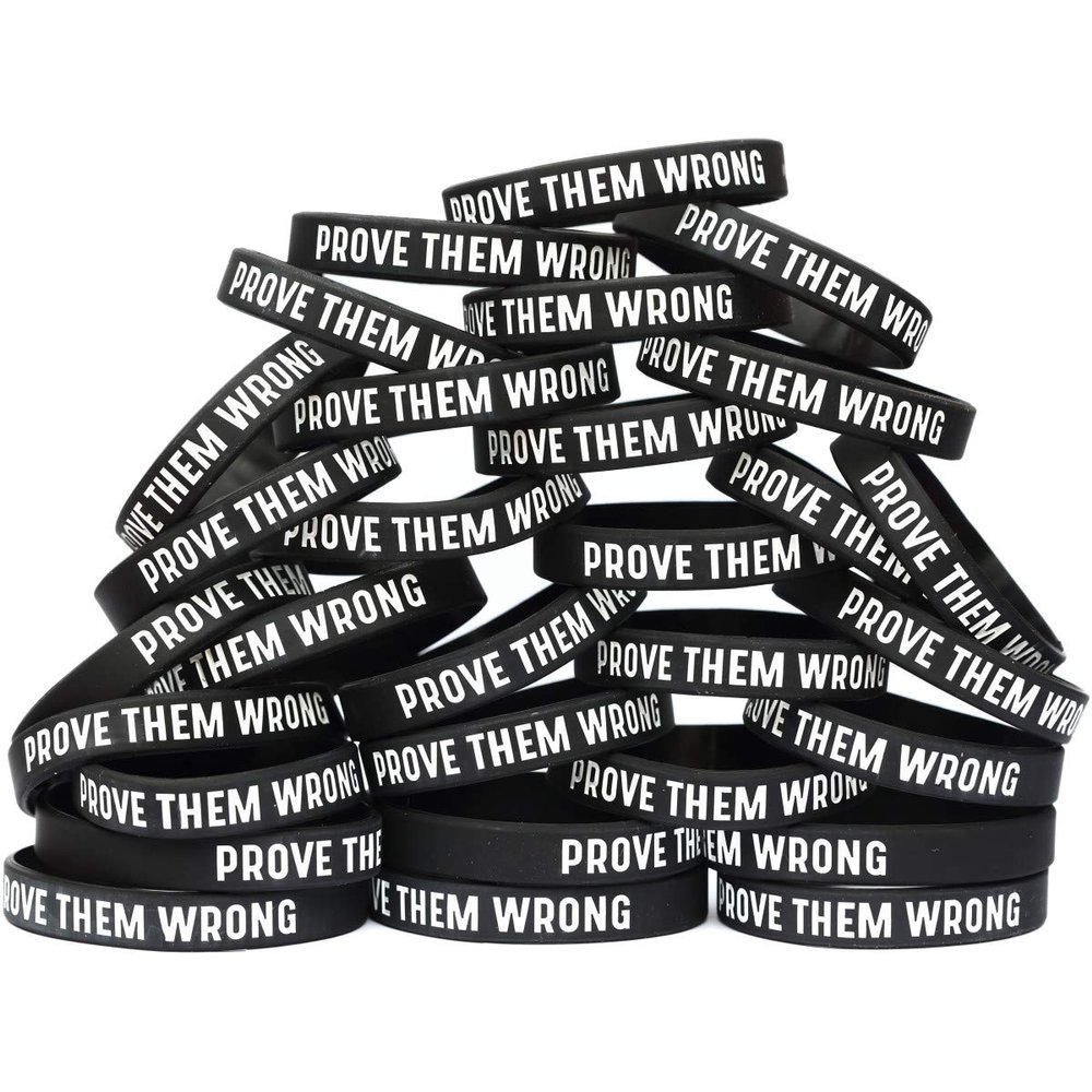 SayitBands Fifty (50) Prove Them Wrong Wristband Bracelets