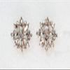 Faship Gorgeous Clear Rhinestone Crystal Floral Clip On Style Earrings - Clear/Rose-Gold-Plated view 4