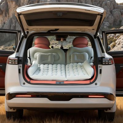 WEY&FLY Car Air Mattress for SUV, Quick Inflation Travel Bed with Air Pump, Portable Sleeping Pad for Camping, Fits Most SUVs and Sedans, Comfortable and Durable