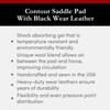 Impact Gel Contour Saddle Pad with Black Wear Leathers (Black, 32 inches (with 3/4 inch pad)) view 2