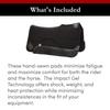 Impact Gel Contour Saddle Pad with Black Wear Leathers (Black, 32 inches (with 3/4 inch pad)) view 3