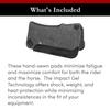 Impact Gel Contour Saddle Pad with Black Wear Leathers (Gray, 30 inches (with 1 inch pad)) view 3