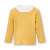 ContiKids Toddler Girls Long Sleeve Cotton Tee Shirts Ruffle Lace Mock Turtleneck Basic Blouse Outfit Tops 5 Cute Mustard view 1