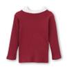 ContiKids Toddler Girls Long Sleeve Cotton Tee Shirts Ruffle Lace Mock Turtleneck Basic Blouse Outfit Tops 11 Cute Wine view 2