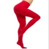 CozyWow Women's 80D Soft Opaque Tights, High Waist Solid Color Womens Tights with 30+ Colors(L-XL, Red) view 2