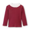 ContiKids Toddler Girls Long Sleeve Cotton Tee Shirts Ruffle Lace Mock Turtleneck Basic Blouse Outfit Tops 7 Cute Wine view 1