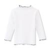 ContiKids Toddler Girls Long Sleeve Cotton Tee Shirts Ruffle Lace Mock Turtleneck Basic Blouse Outfit Tops 13 Buzzi White view 2