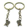 20 Items Keychain Keyring Key Tags Chains Rings Jewelry Bag Charms AA442 Antique Spinning Wheel view 1