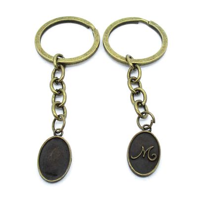 1 Items Keychain Keyring Key Tags Chains Rings Jewelry Bag Charms AA441 Alphabet M Signs Tag
