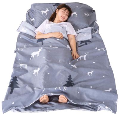 JUISEE Sleeping Bag Liner Lightweight Portable Sleeping Sheet Dirt-Proof Compact Travel Camping Sheet for Outdoor Travel Hiking Hotels Picnics (Elk, 83x71'')