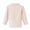 ContiKids Toddler Girls Long Sleeve Cotton Tee Shirts Ruffle Lace Mock Turtleneck Basic Blouse Outfit Tops 9 Buzzi Pink view 2