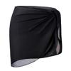 LIENRIDY Women's Srong Wrap Beach Swimwear Short Cover up Pareo Swimsuit Black Short S-M view 1