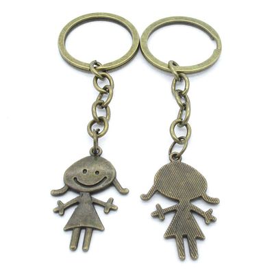 5 Items Keychain Keyring Key Tags Chains Rings Jewelry Bag Charms AA442 Little Girl