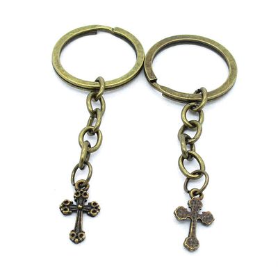 1 Items Keychain Keyring Key Tags Chains Rings Jewelry Bag Charms AA441 Latin Cross