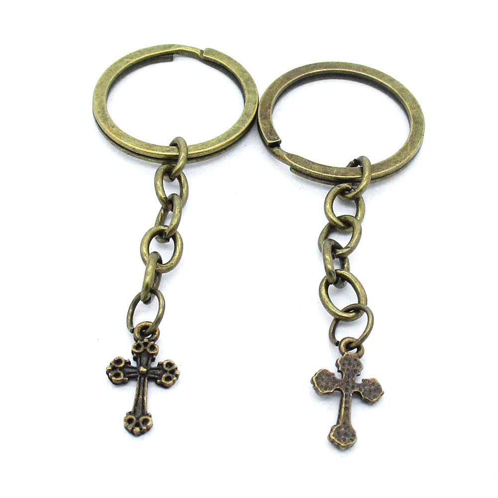 1 Items Keychain Keyring Key Tags Chains Rings Jewelry Bag Charms AA441 Latin Cross