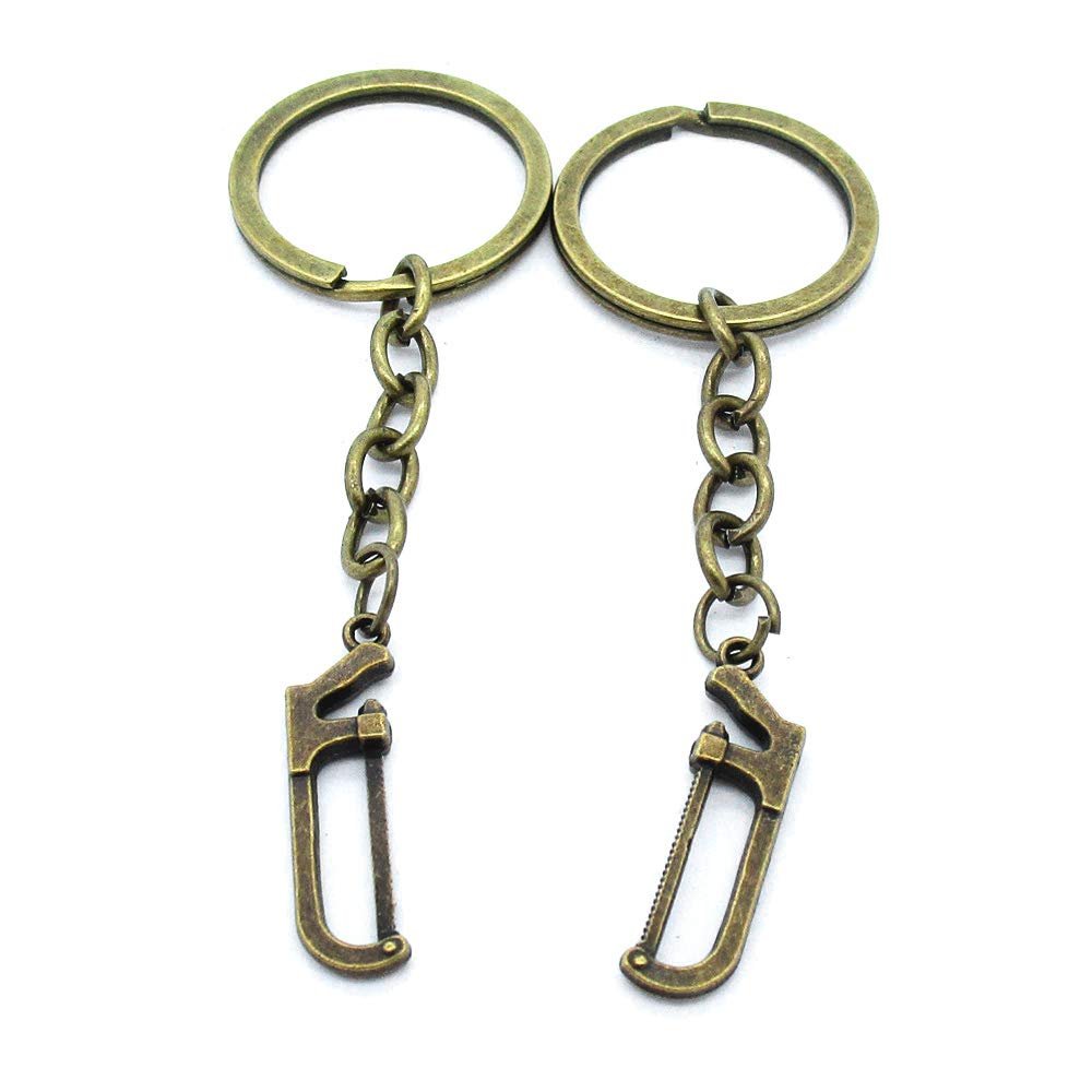 1 Items Keychain Keyring Key Tags Chains Rings Jewelry Bag Charms AA441 Hacksaw Hack Saw