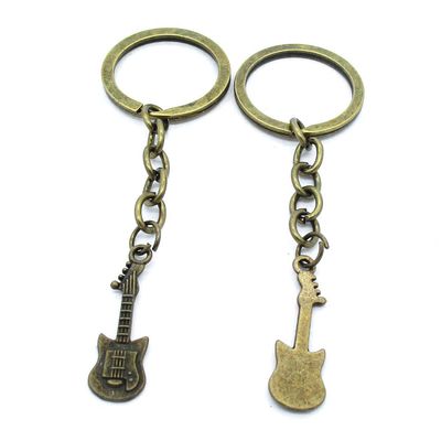 1 Items Keychain Keyring Key Tags Chains Rings Jewelry Bag Charms AA442 Electric Guitar