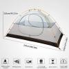 Bessport Camping Tent 2 Person Tent Waterproof Two Doors Backpacking Tent Easy Setup Lightweight for Outdoor, Hiking Mountaineering Travel view 2